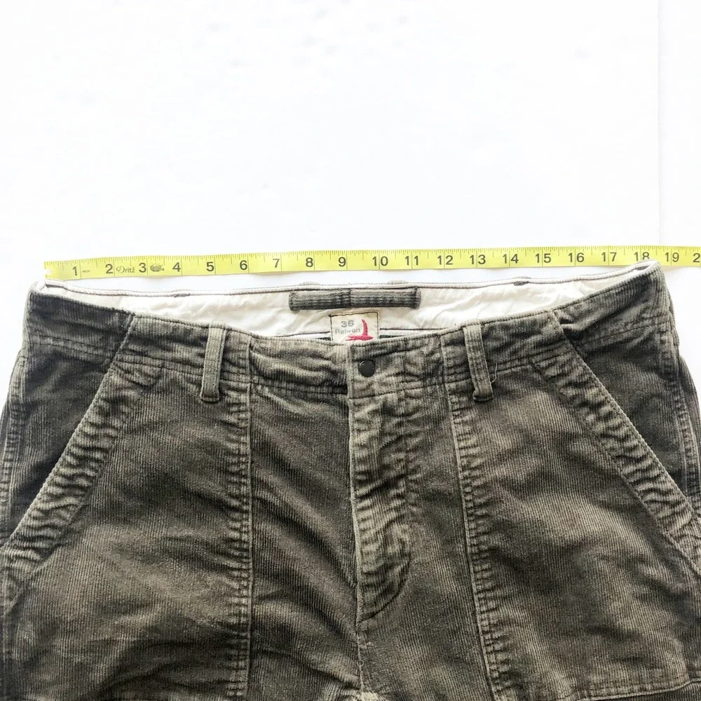 Relwen Pants Mens 36 Corduroy Supply Pant Olive Brown Stretch Utility Trousers
